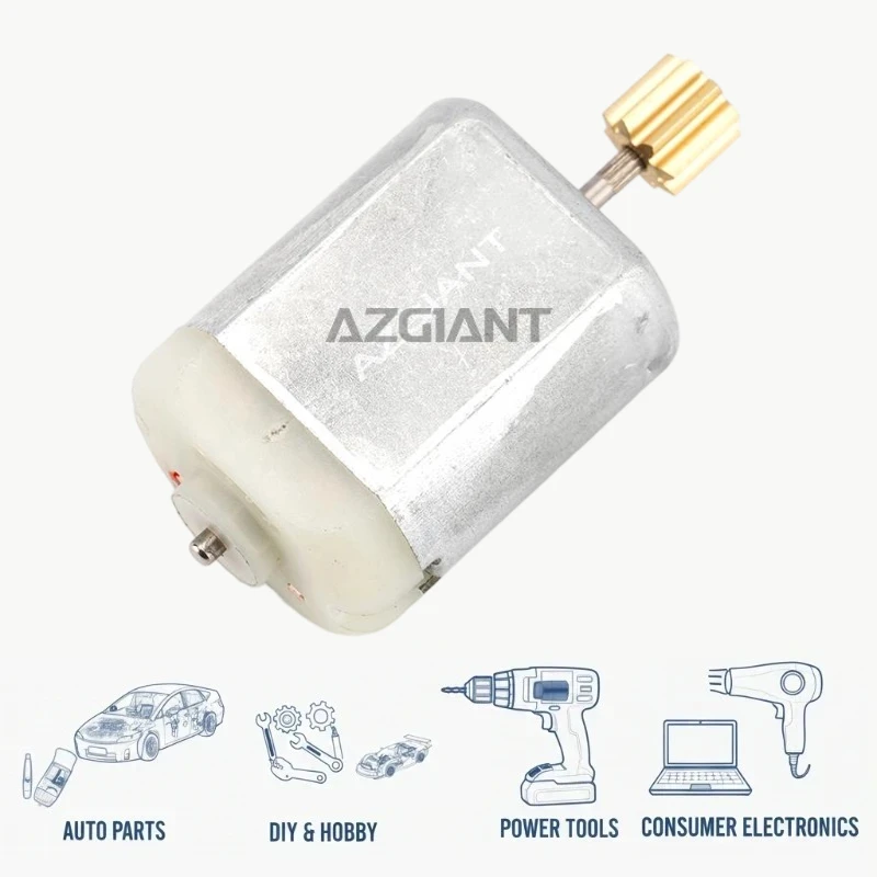 

AZGIANT Micro Motor 8T FC280 DC 12V 18000RPM Low Noise Anti-Rust for Car Lock Block&DIY Toy&Electric Tool&Scientific Experiments