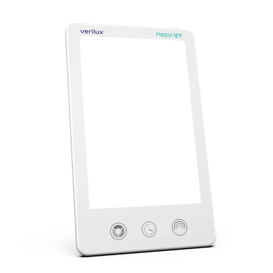 

Лампа для светотерапии Verilux HappyLight Luxe с яркостью 10 000 люкс, без УФ-излучения, светодиодная, ярко-белый свет с регулируемой яркостью и цветом, C