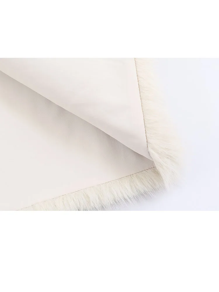 

HH женский 2025 зимний новый модный ультра короткий рукав с эффектом искусственного меха короткий жилет женский элегантный теплый однотонный жилет без рукавов куртка