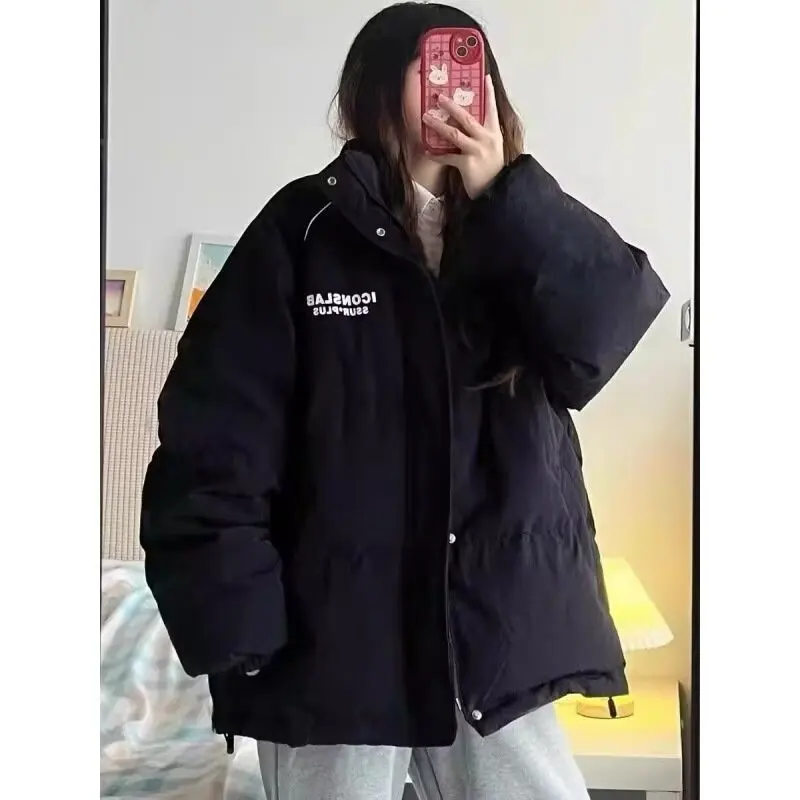 

Parkas Womens Nieve Off-Season Modal Blended Liner Buttoned Cropped Flap-Pocket Snap-Button Waistband Simple Casual Daily Preppy