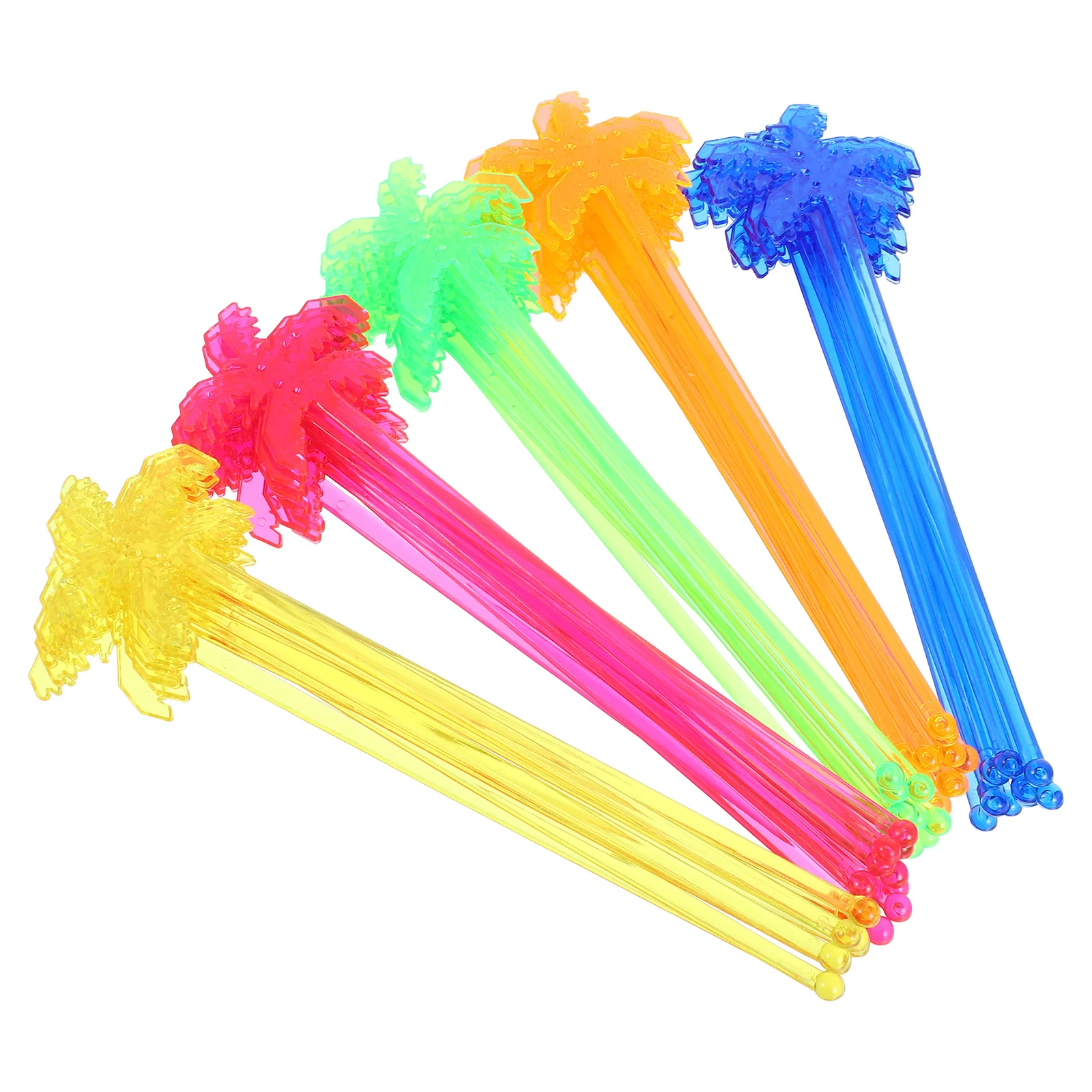 

50Pcs Special Coconut Tree Plastic Stirrers for Cocktail Coffee Juice Home Bar Party Decorations Stirring Stick
