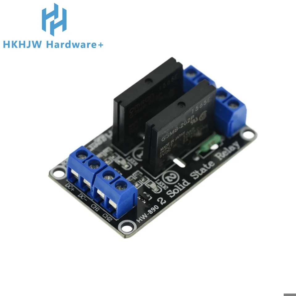 1 2 4 6 8 Channel 5V 12V 24V DC Relay Module Solid State High Level SSR AVR DSP G3MB-202P Relay 250V 2 For Raspbery pi