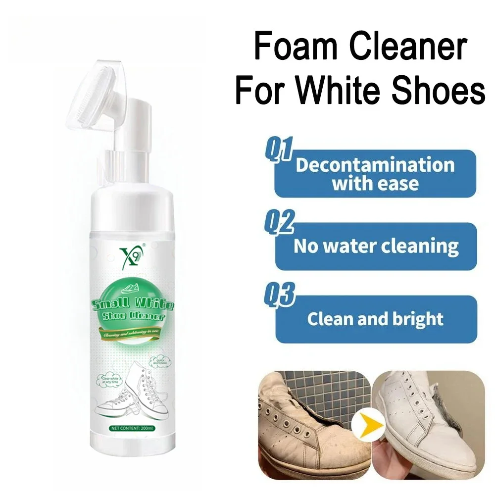 Foam Cleaner For White Shoes Whiten Cleaning Stain Dirt Remove Yellow Spray Foam Cleaner Decontamination White Shoes Cleaning