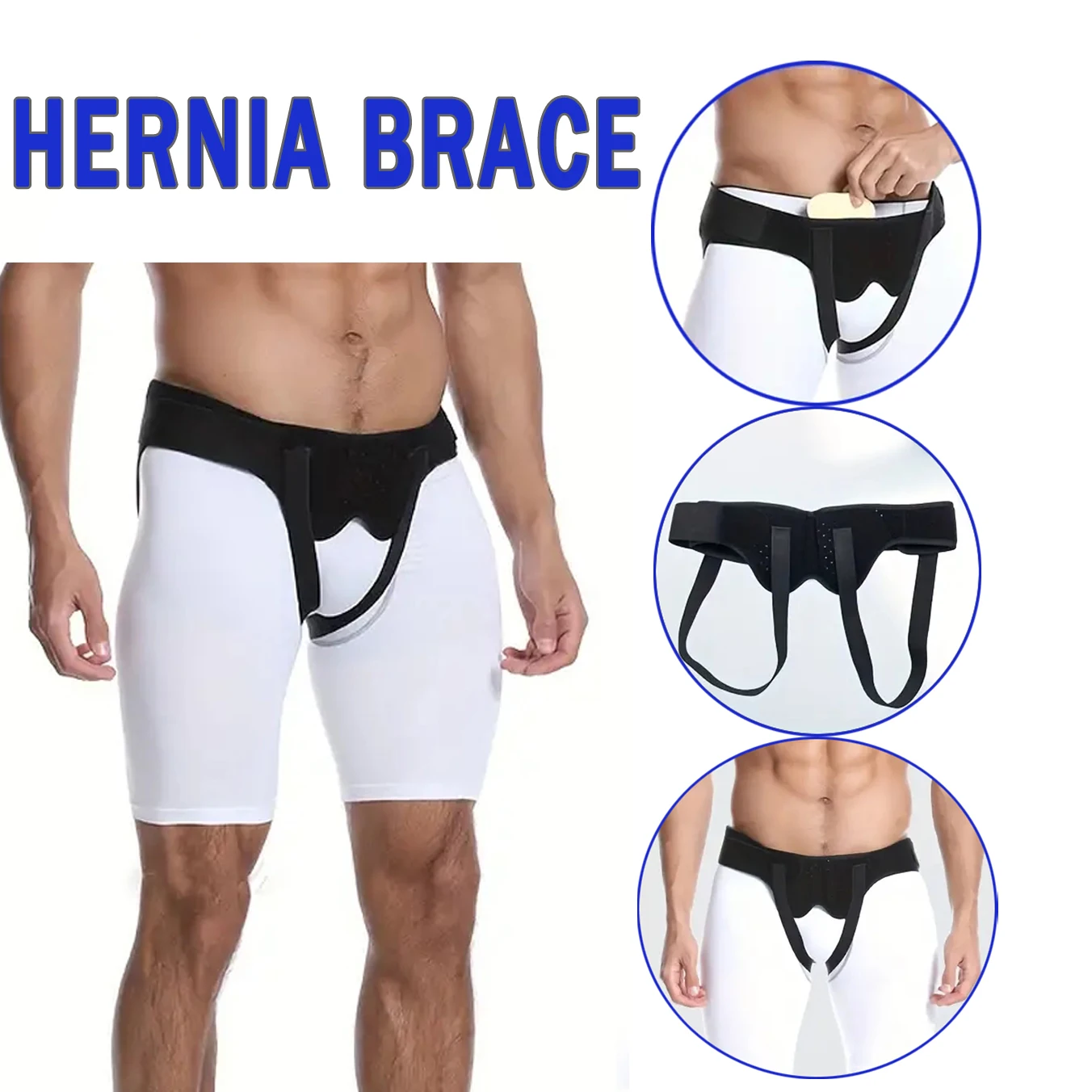 Hernia Belt for Men Hernia Support Truss for Double Inguinal，Adjustable Groin Straps Surgery & injury Recovery belt