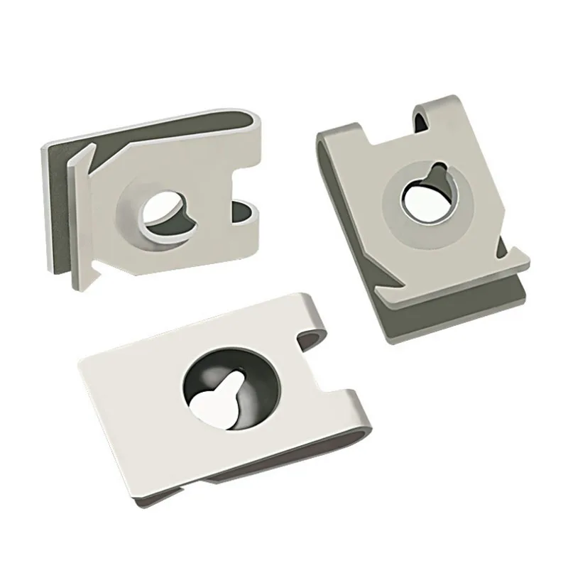 Self-tapping Cleats U Type Clips ST4.8 Snap Nuts 65Mn Spring Steel for Car Motorcycle Auto Fender Barb Clip