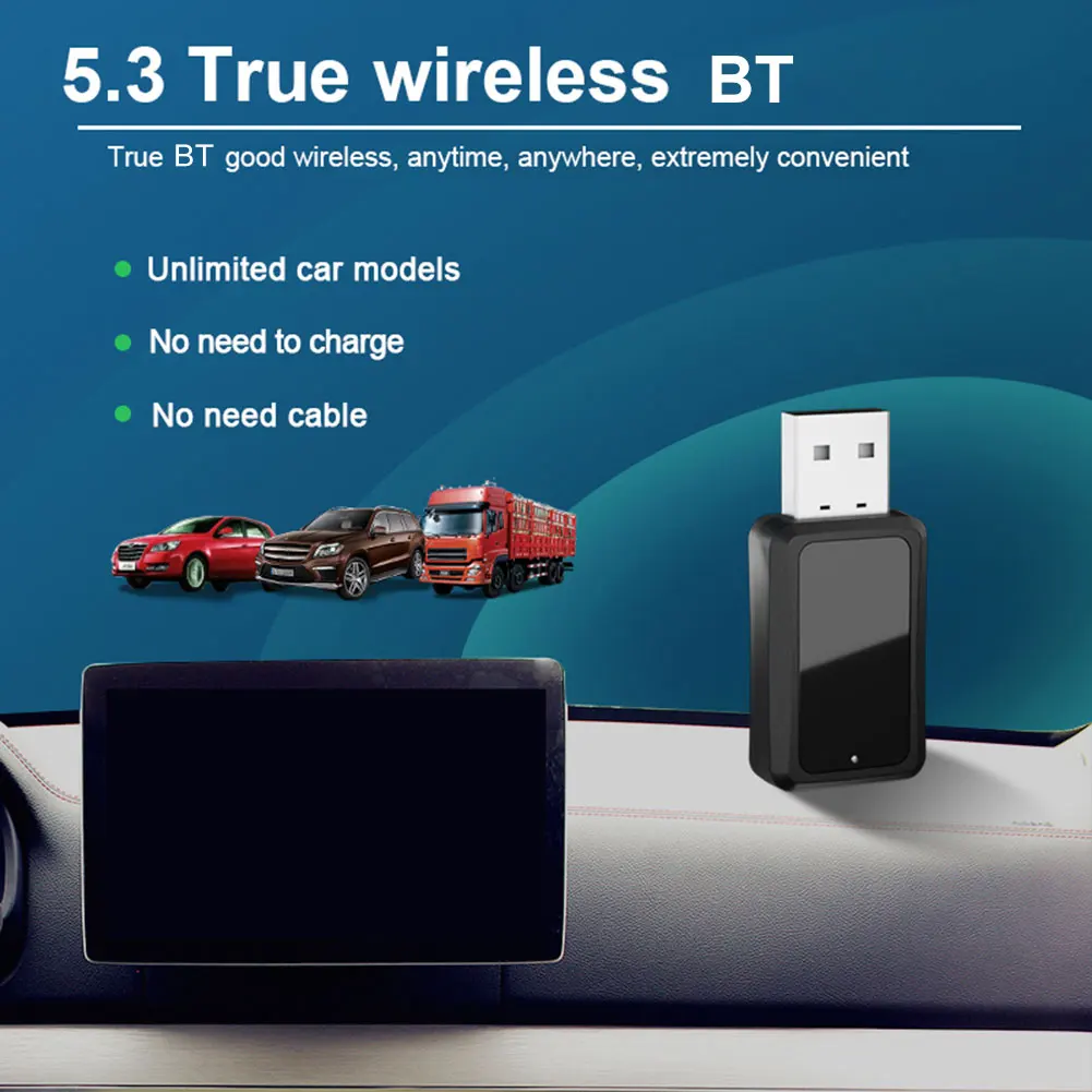 

FM02 Car FM Transmitter Receiver Handsfree Call USB Wireless Receiver Transmitter Dongle Bluetooth-Compatible for Car FM Radio