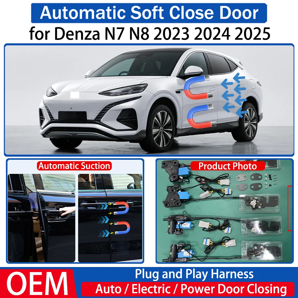 

ZJCGO for Denza N7 N8 2023 2024 2025 OEM Car Automatic Soft Close Door Electric Suction Kit Auto Power Closing System Plug＆play