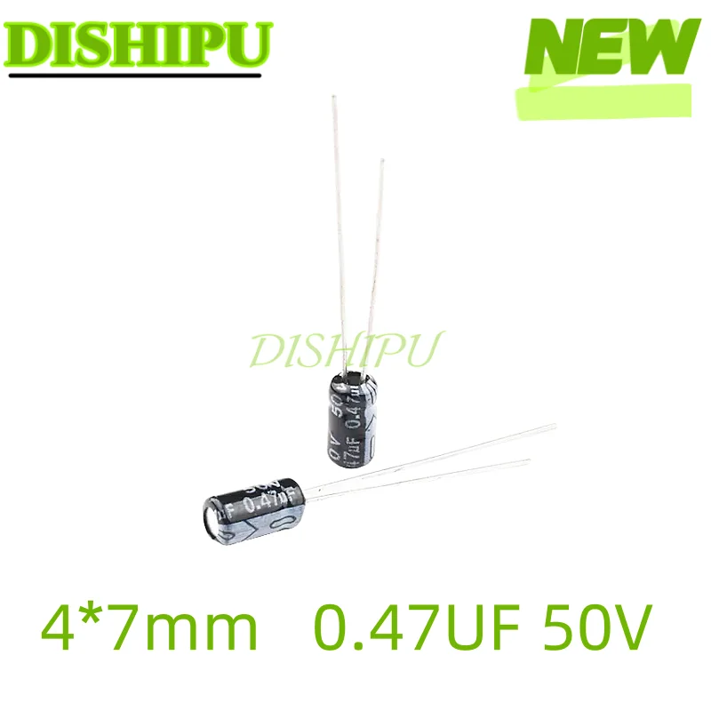 20PCS 0.47UF 50V 6.8UF400V in-line aluminum electrolytic capacitor volume 4*7mm 8*12MM