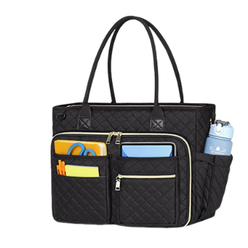 Imagen 1 del producto Bolsa de almacenamiento de libros de gran capacidad con asa, cubierta de libro a prueba de polvo, bolsa de suministros de aprendizaje, bolsa de Biblia, bolsa de mano para ordenador portátil con capacidad