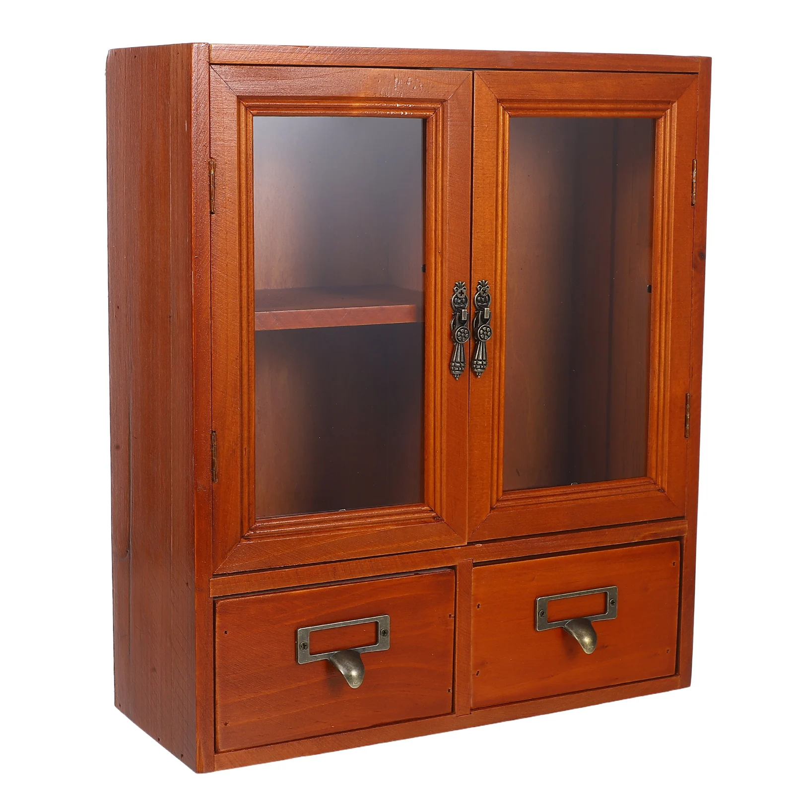 

Vintage Style Wooden Wall Storage Cabinet Organizer Large Capacity Multi-Functional Countertop Cabinet For Kitchen Living Room