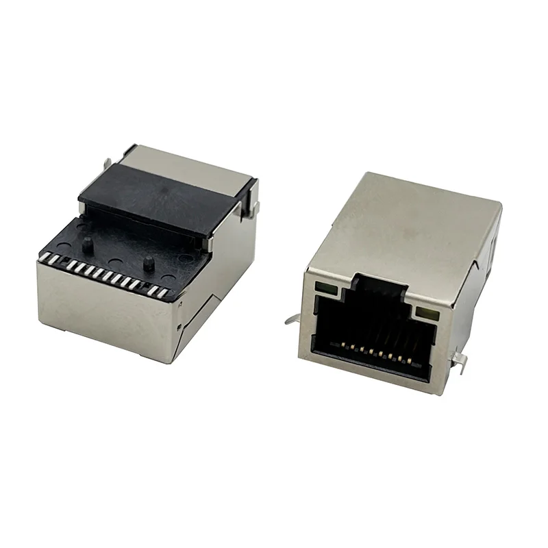 10PCS RJ45 surface-mount type 100M gigabit with 100M gigabit filter PCB 2.4mm with 100M transformer SMT network port