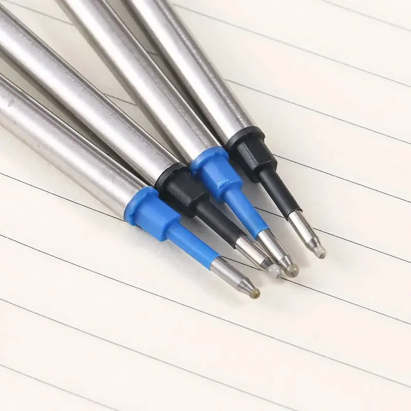 10 112mm Metal Pens Neutral Ink Refills Universal  Straight In Black Ink And Blue Ink Optional For Office And School Stationery
