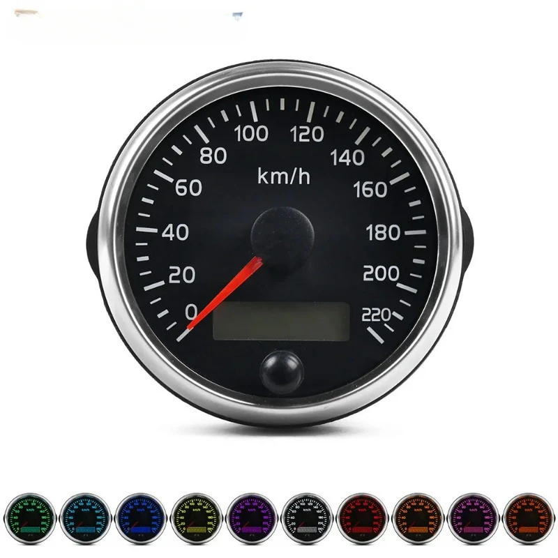 

Car modification 85MM speedometer odometer, 2-in-1 LCD meter, car speedometer 220km/h