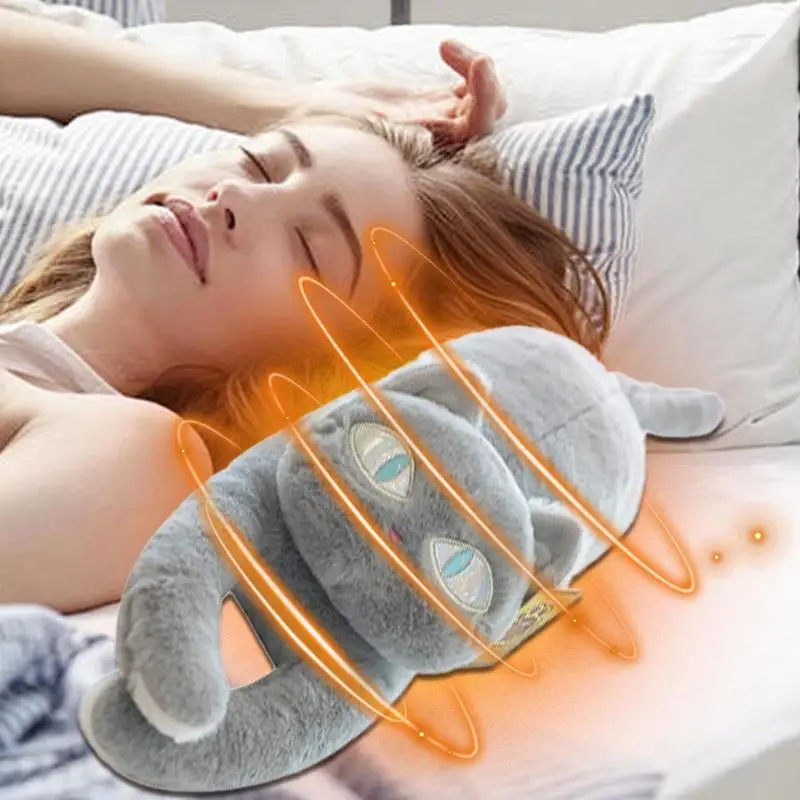 Heating Pad Stuffed Animal Cat Cartoon Period Plush Heating Pad Kitty Plush Toy Pillows Portable Insulated Blanket Hot Compress