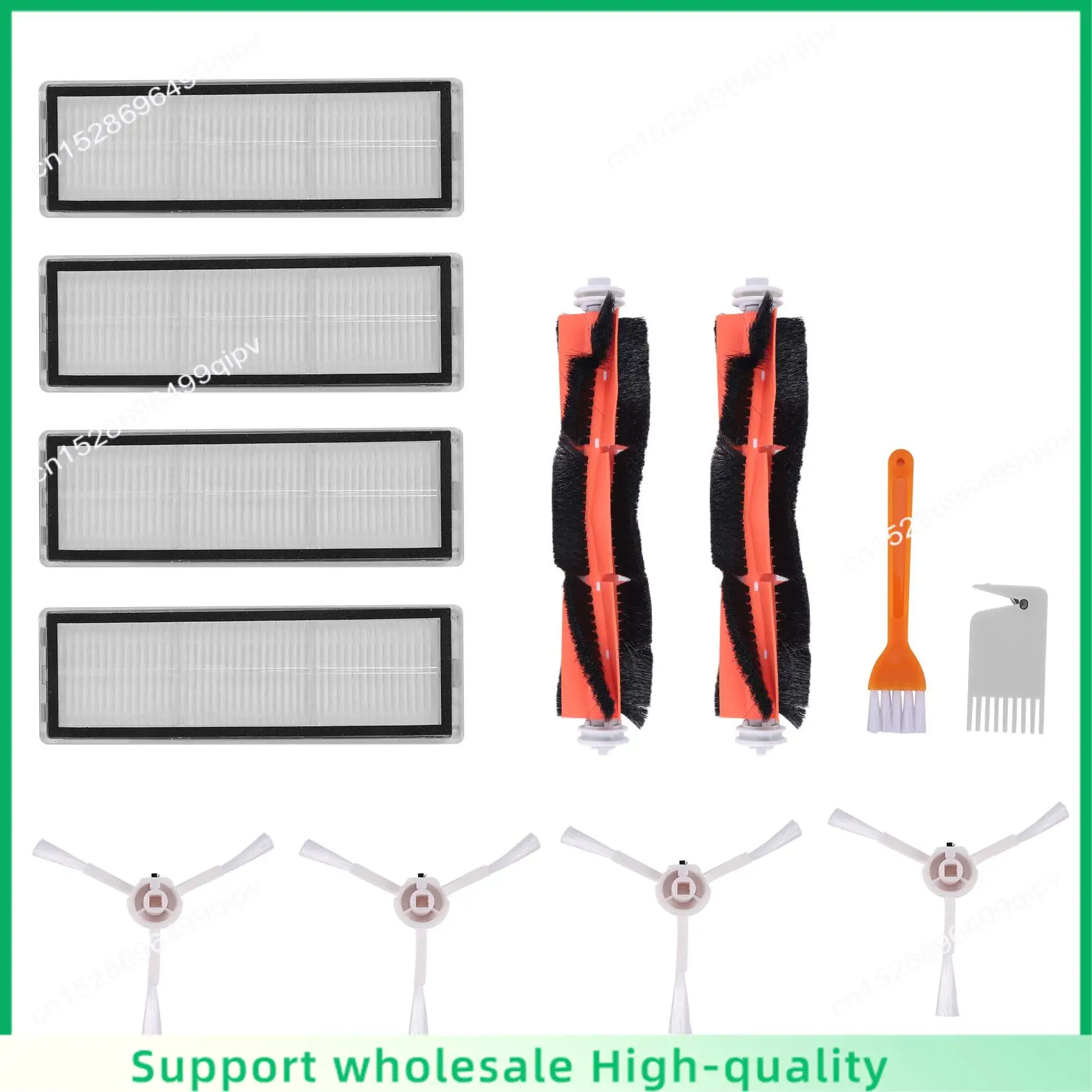 

ABSF 10 Pack Main Brush Side Brushes Filter For Xiaomi Mijia 1C STYTJ01ZHM Robot Vacuum Cleaner Parts Accessories A
