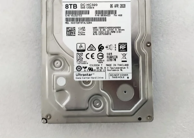 

For 8T HUS728T8TAL5204 HC320 8TB SAS 7.2K 256M 3.5 server hard disk