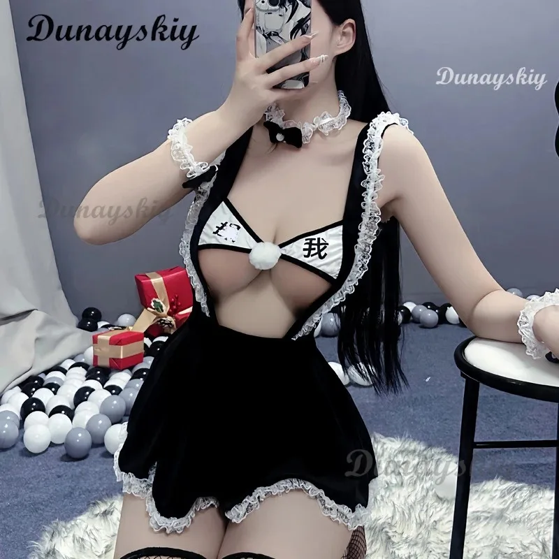 Sexy Lingerie Woman Temptation Sexy And Seductive Maid Internet Celebrity Big Size Small Chest Big Appearance Maid Sex Cosplay