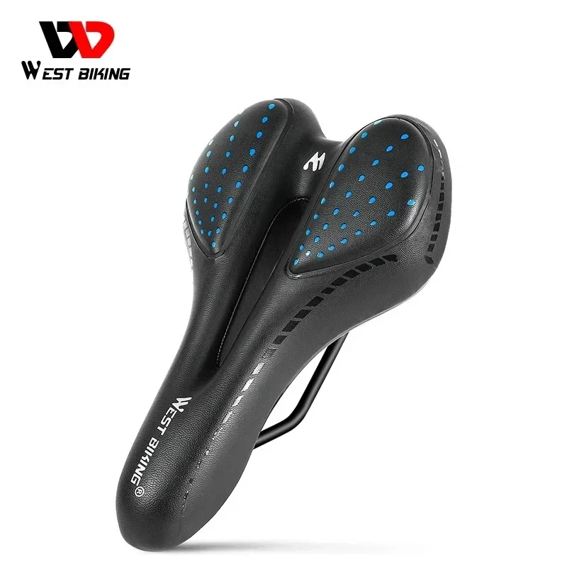 WEST BIKING Road Bike Gel Comfortable Seat PU Leather Soft Foam Filled Cushion MTB Cycling Saddle Ultralight Bicycle Parts