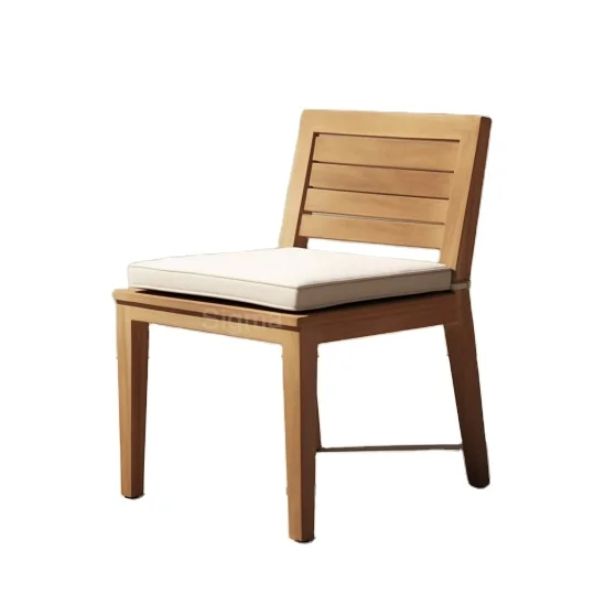 #2026 Luxury Outdoor Furniture Dining Table Modern Design Teak Wood Waterproof Fabric For Patio Courtyard Hotelsuxy Living Room