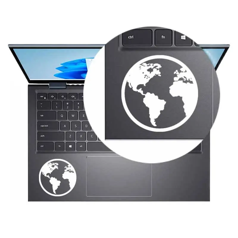 The Earth Silhouette Vinyl Laptop Sticker for Macbook Pro 14 16 Air Retina 11 13 15 Inch Mac Notebook Skin Decor Trackpad Decal