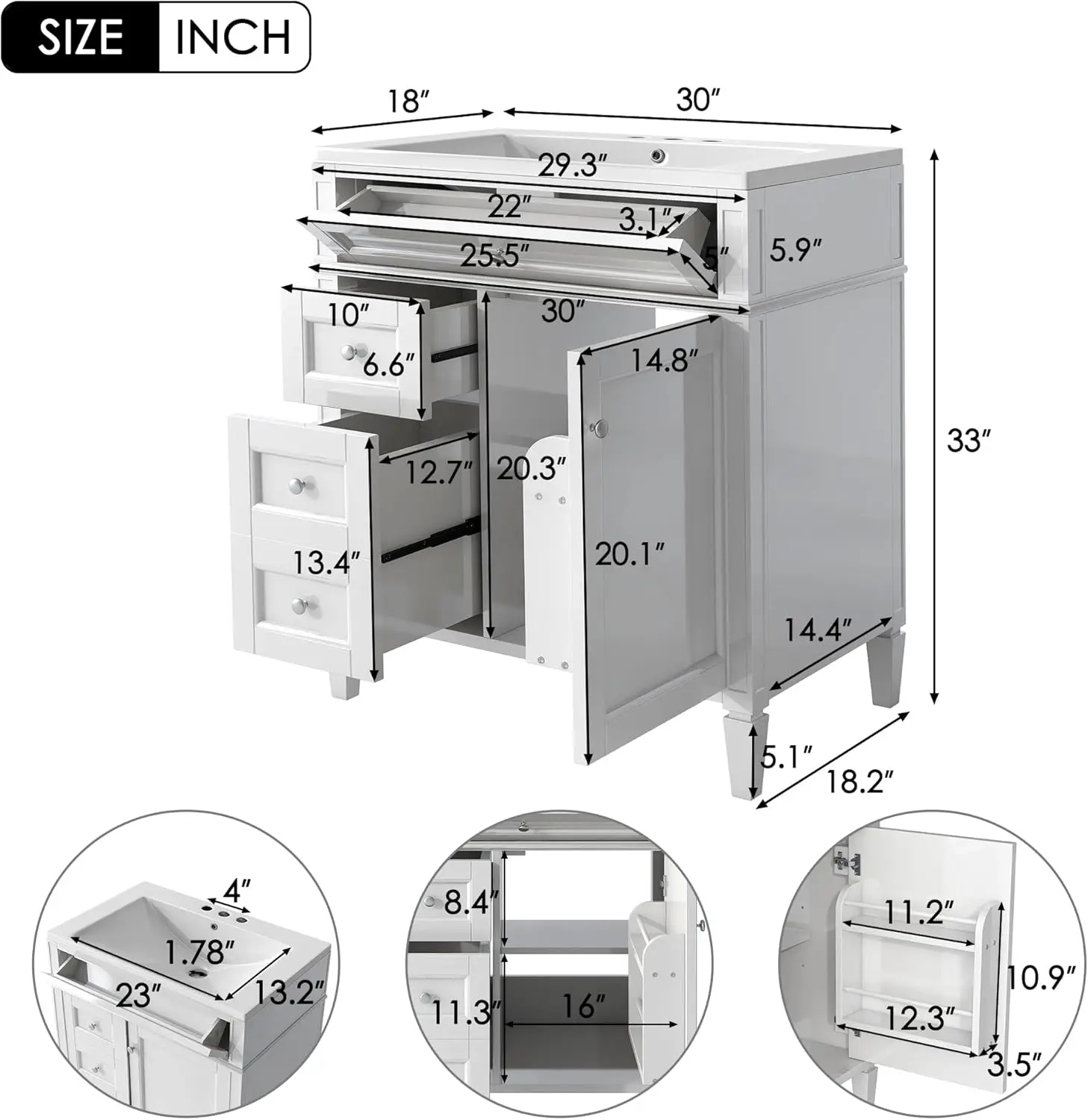 TRINITY THAPBK-0323 Stainless Steel Freestanding Single Bowl Utility Sink for Garage, Laundry Room, and Commercial Use