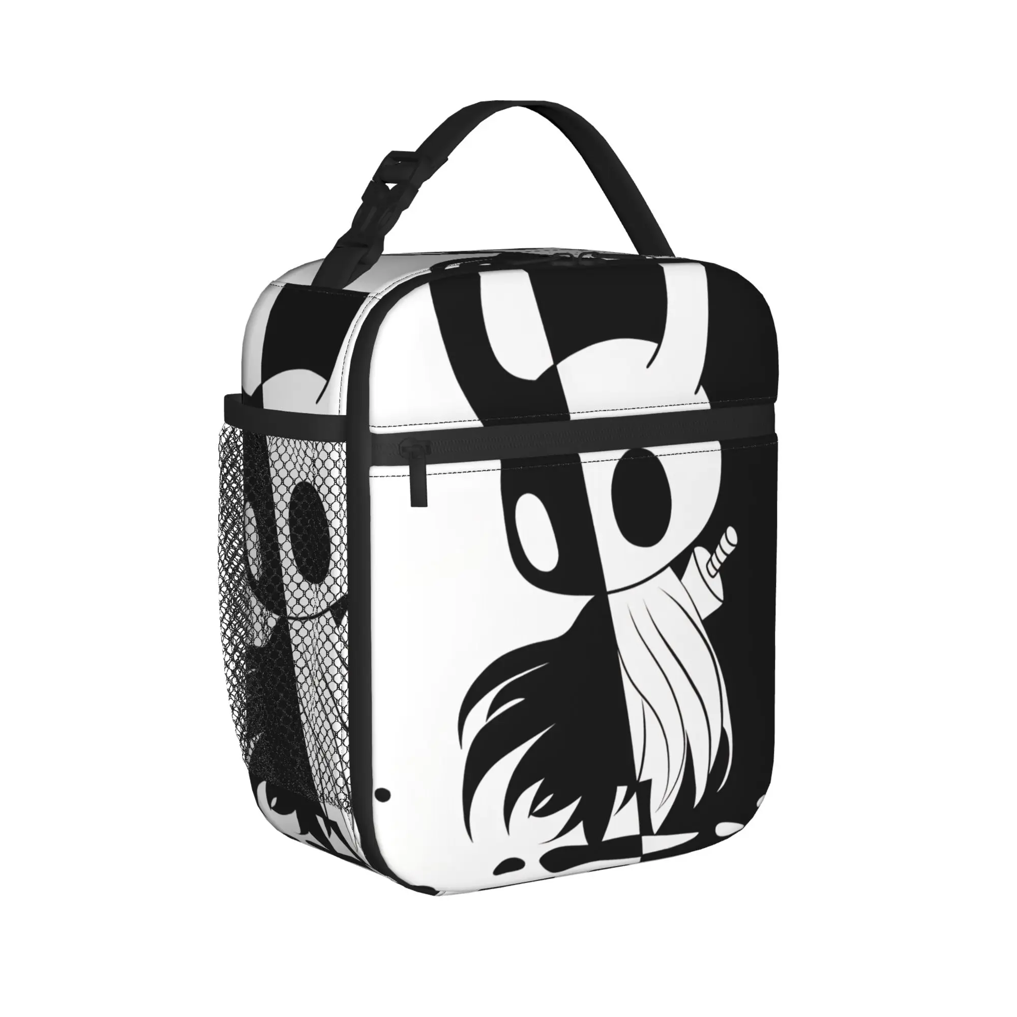 Hollow Knights Lunch Bag  Casual Lunch Box Picnic Portable Insulated Thermal Lunch Bags For Men Oxford Graphic Cooler Bag
