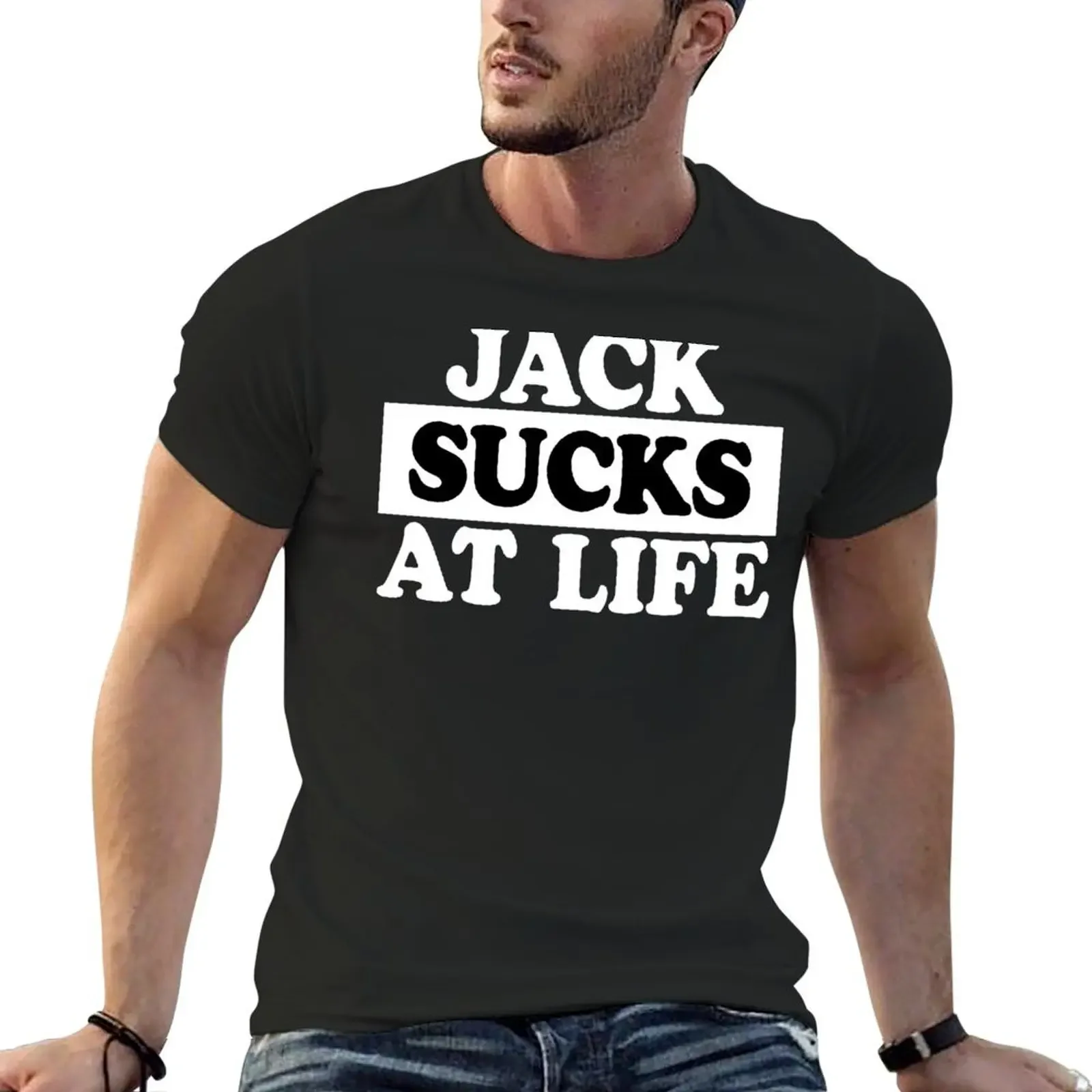 

Jack Sucks At Life Merch JSAL T-shirt blanks Short sleeve tee vintage clothes plain t shirts men