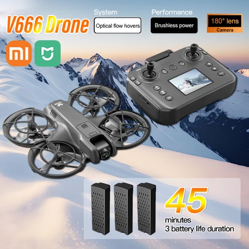 Xiaomi V666 Mini Drone 4K aéreo profesional 8k Cámara Dual inteligente evitación de obstáculos sin escobillas Quadcopter chico RC juguete