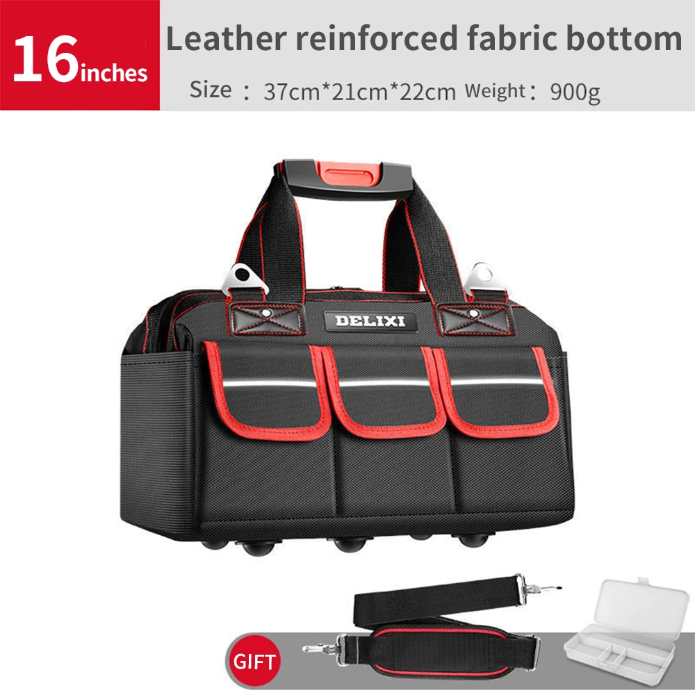 Imagem -03 - Multifuncional Tool Bolsa Waterproof Wear Resistant Work Toolkit Electrician Professional 600d Oxford Cloth Organizer Tool Bag