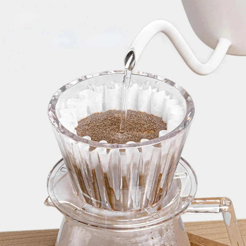 

Hand Drip Coffee Filter Cup Drip-style Coffee Funnel Filter Flat Bottom Cake Shaped Origami Filter Cup Wave Coffee Dripper