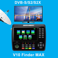iBRAVEBOX V10 Finder Max HD Satellite TV Signal Finder DVB-S/S2/S2X Signal Meter Satellite Finder H.265 for Adjusting Sat Dish