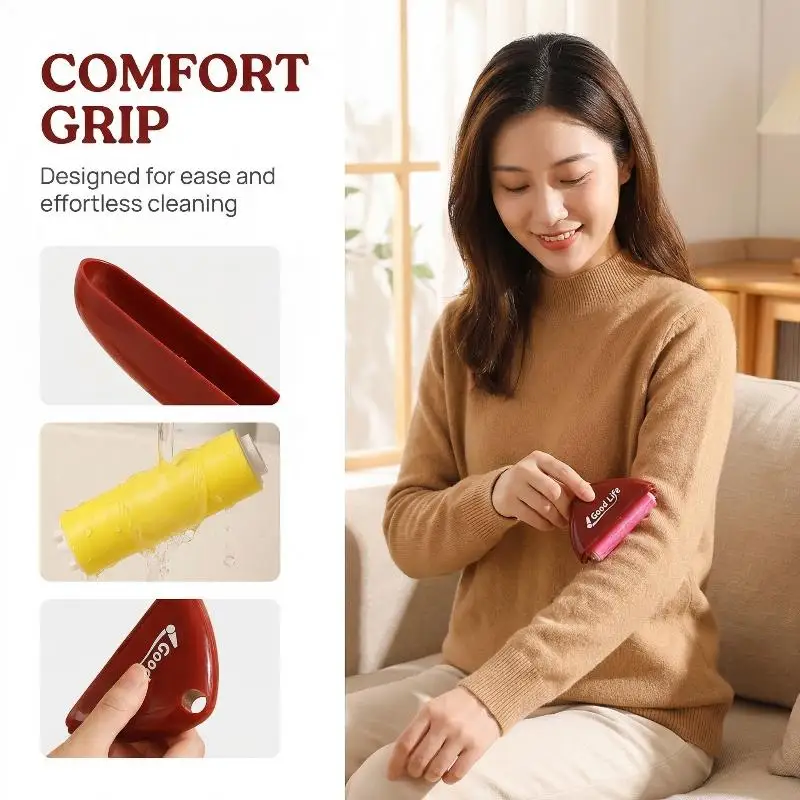 

Многоразовый моющийся ролик для удаления ворса – мини-липкий очиститель для одежды, шерсти домашних животных и тканевых ворсинок, портативный и экологичный