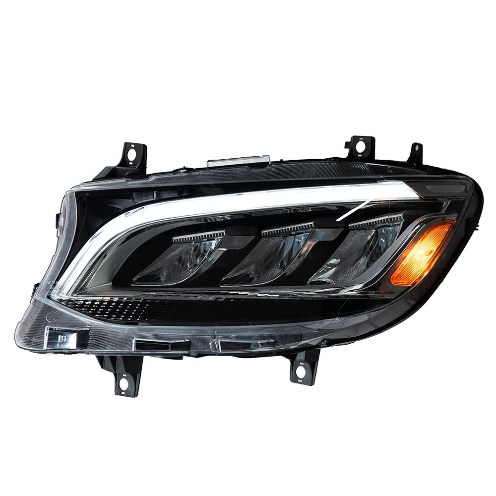 Auto Koplampen Voor Benz Sprinter Led Koplamp 2018-2025 Koplampen W907 Drl Richtingaanwijzer Grootlicht Alle Led Projector lens - afbeelding 2