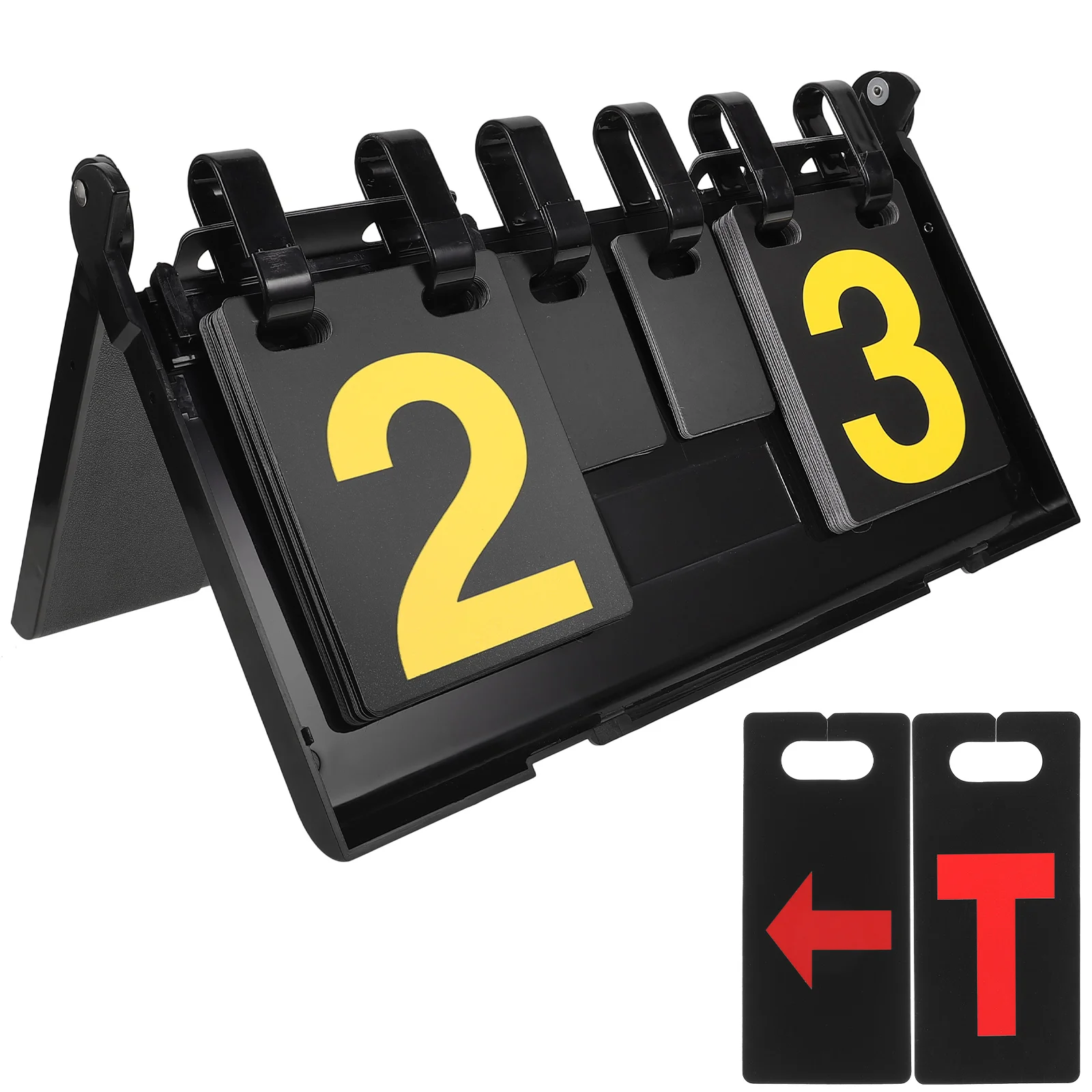 Badminton Tennis Scoreboard Table Scorekeeper Sports for Net Flipper Volleyball Accessories Supplies Black Reusable