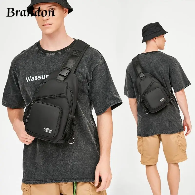 

Fashionable men's temperament chest bag crossbody bag casual large capacity waterproof single shoulder backpack fashion trend