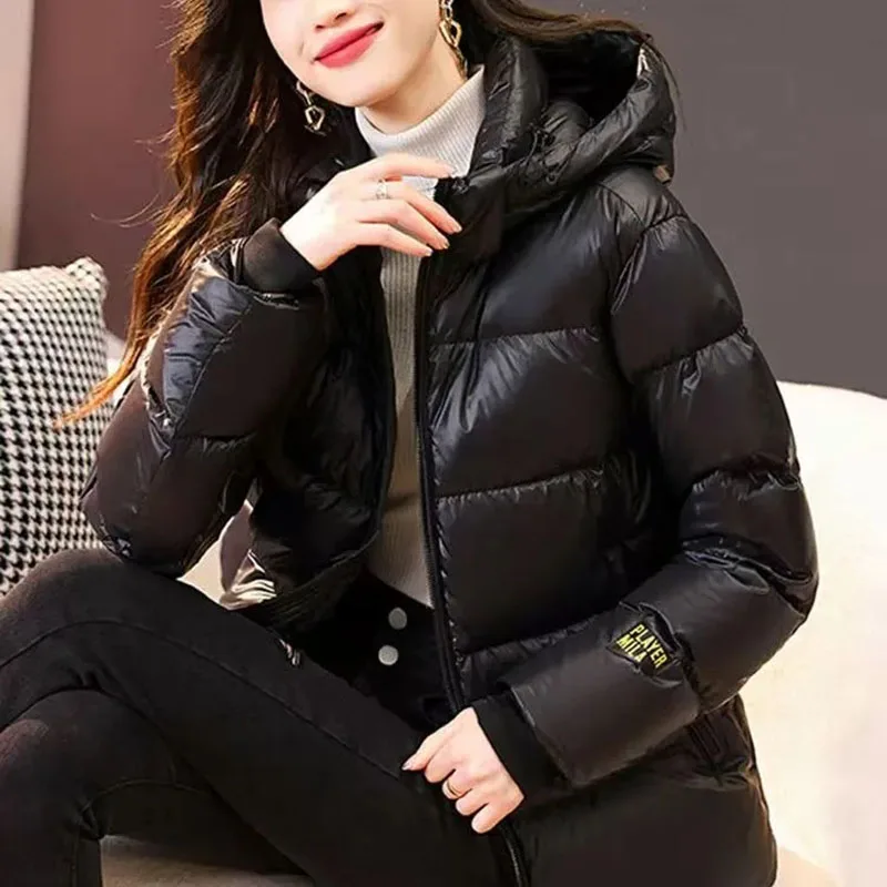 New Couple's Down Cotton Jacket Women's Winter, Korean Loose, Fashion, Thicke Warm Padded Jacket, Hooded Parker Outerwear Unisex