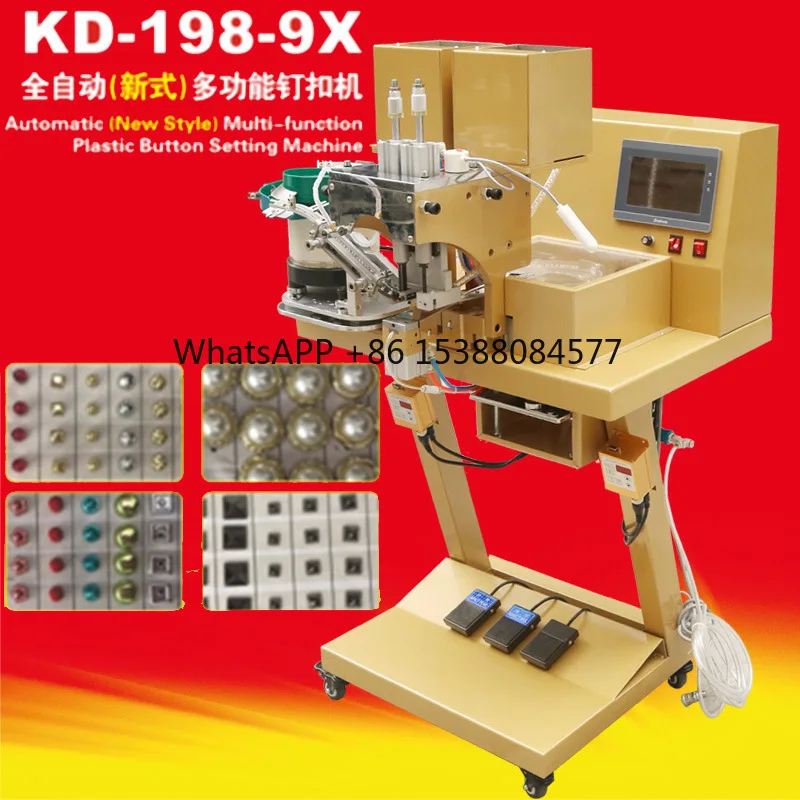 Kangda KD-198-9X Nueva máquina clavadora multifuncional, máquina clavadora automática para ropa, equipaje, cinturón y mosquitera