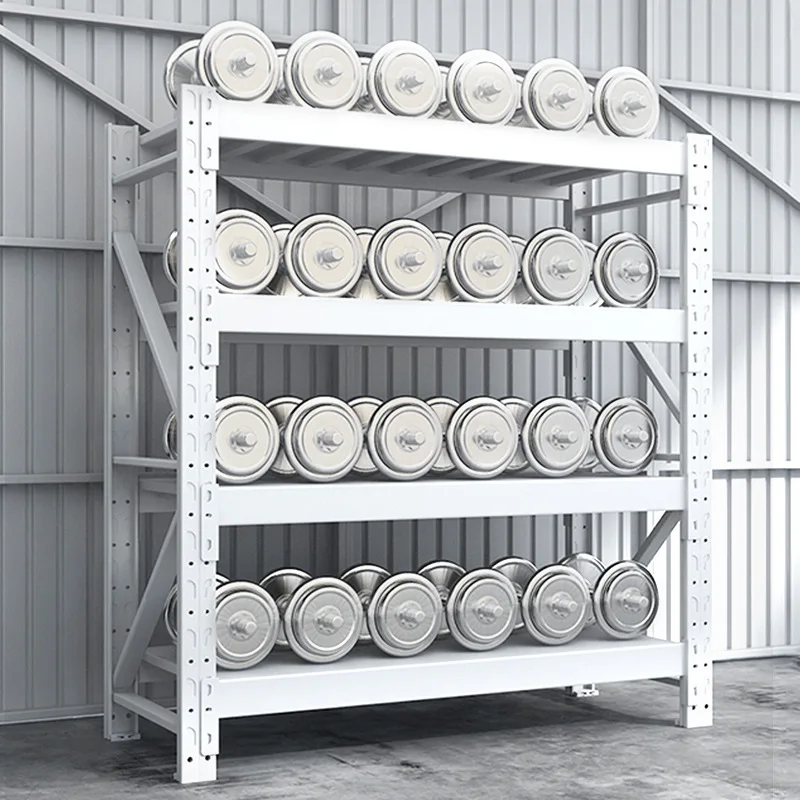 Warehouse Shelving, Multi-Layer Heavy Duty Steel Racks, Storage Shelves for Garments and Packages, Adjustable Industrial
