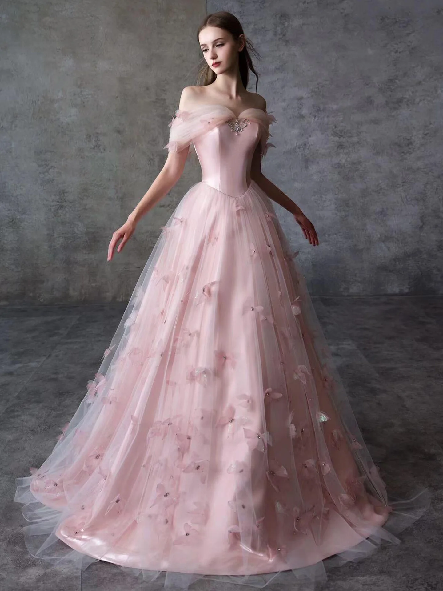 

Новое вечернее платье 2026 года с вышивкой розовыми цветами, женское свадебное/помолвочное платье, длинное, А-силуэт, для торжеств