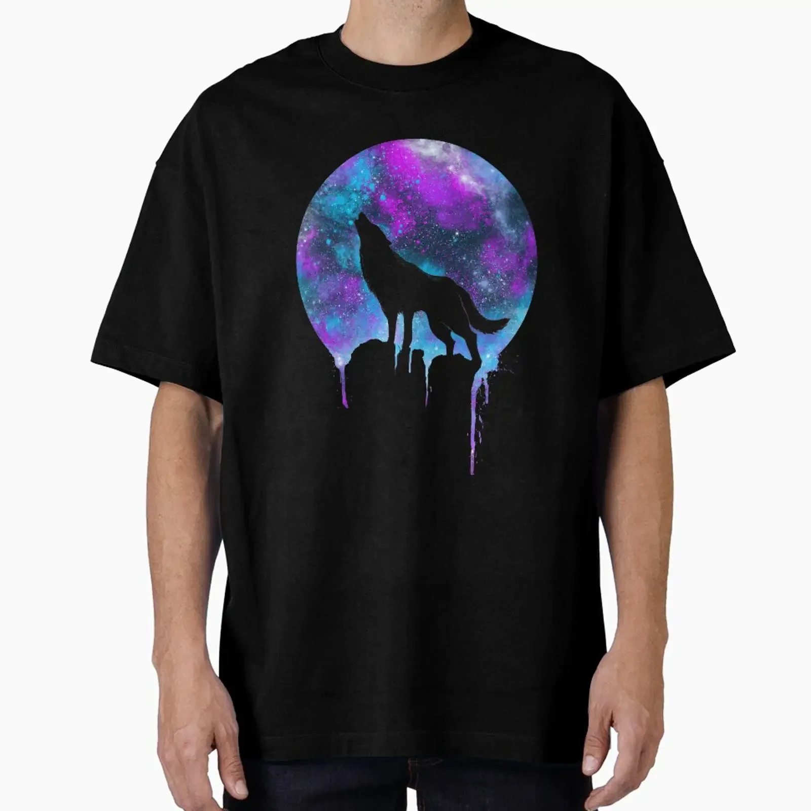 Space Howl designed and sold by Lou Patrick Mackay vintage Washed Soft Stylish Top For Everyday Wear homme Casual streetwear