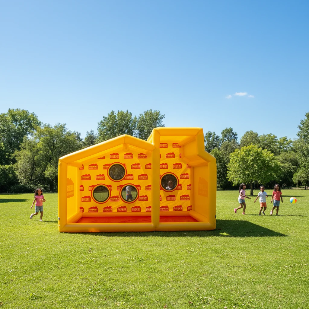 Inflatable Ball Court, Squash Field, Inflatable Games Arena, Sports Skills Training for Adults Kids, 6 in 1 Play Area