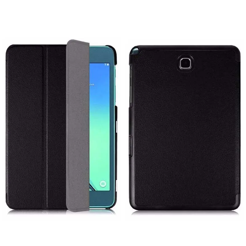 

Подходит для Samsung Tab A 8,0, плоский кожаный чехол T350 T355C P350, трехкратный защитный чехол от напряжения