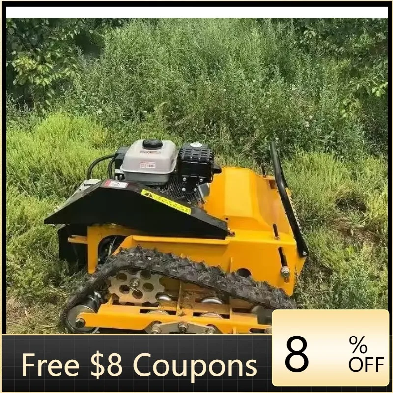 

XMSJ Gasoline Remote-Control Track-Type Lawn Mower Intelligent Robot Flail Mower With Core Engine for Garden Care