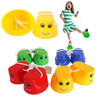 1 Pair Children's Smile Jumping Stilts Kindergarten Sensory Integration Training Equipment Balance Coordination Toys for Kids