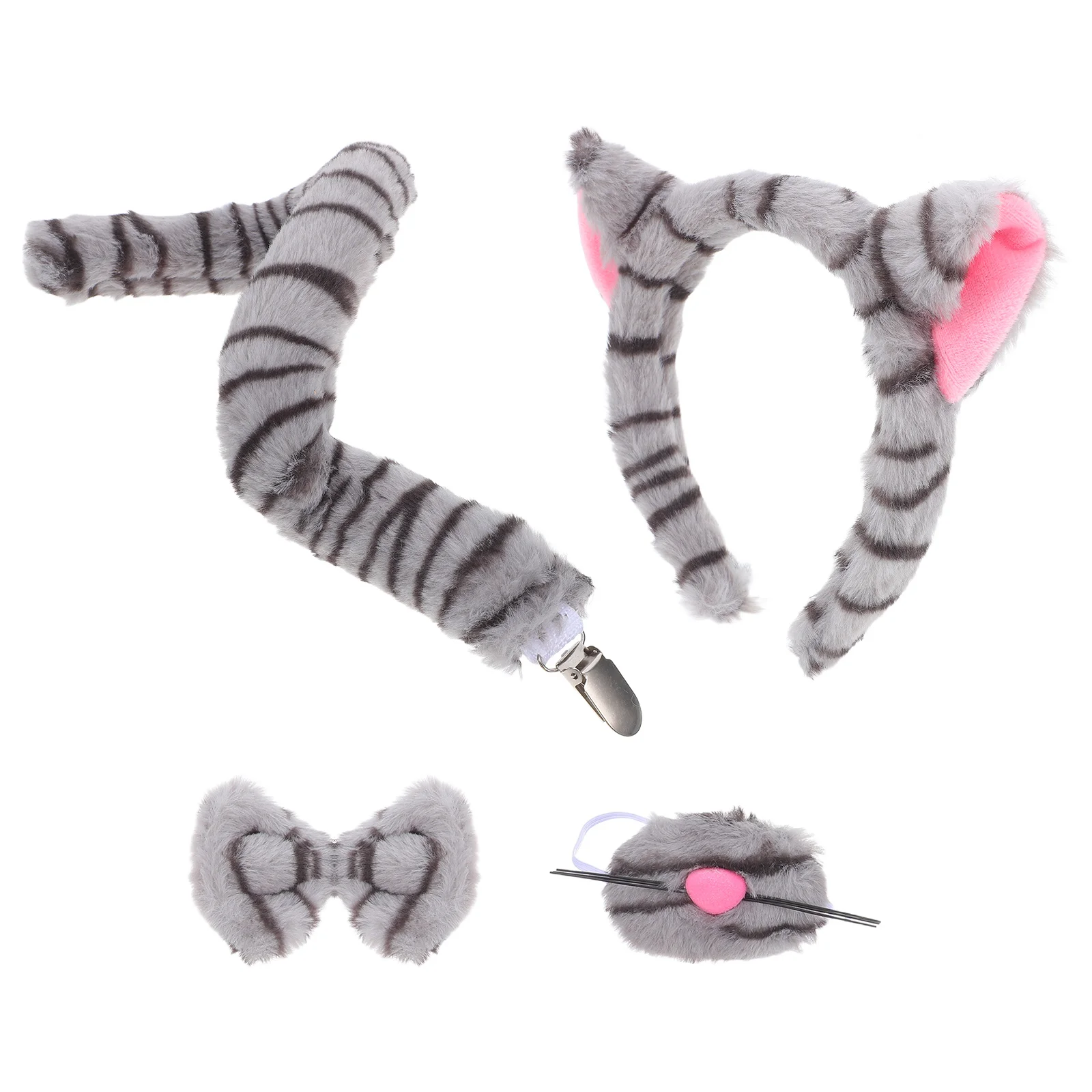 1 ensemble de bandeaux à imprimé chat, accessoire de costume de cosplay pour enfants, fête de carnaval, accessoire de déguisement d'Halloween, accessoires portables