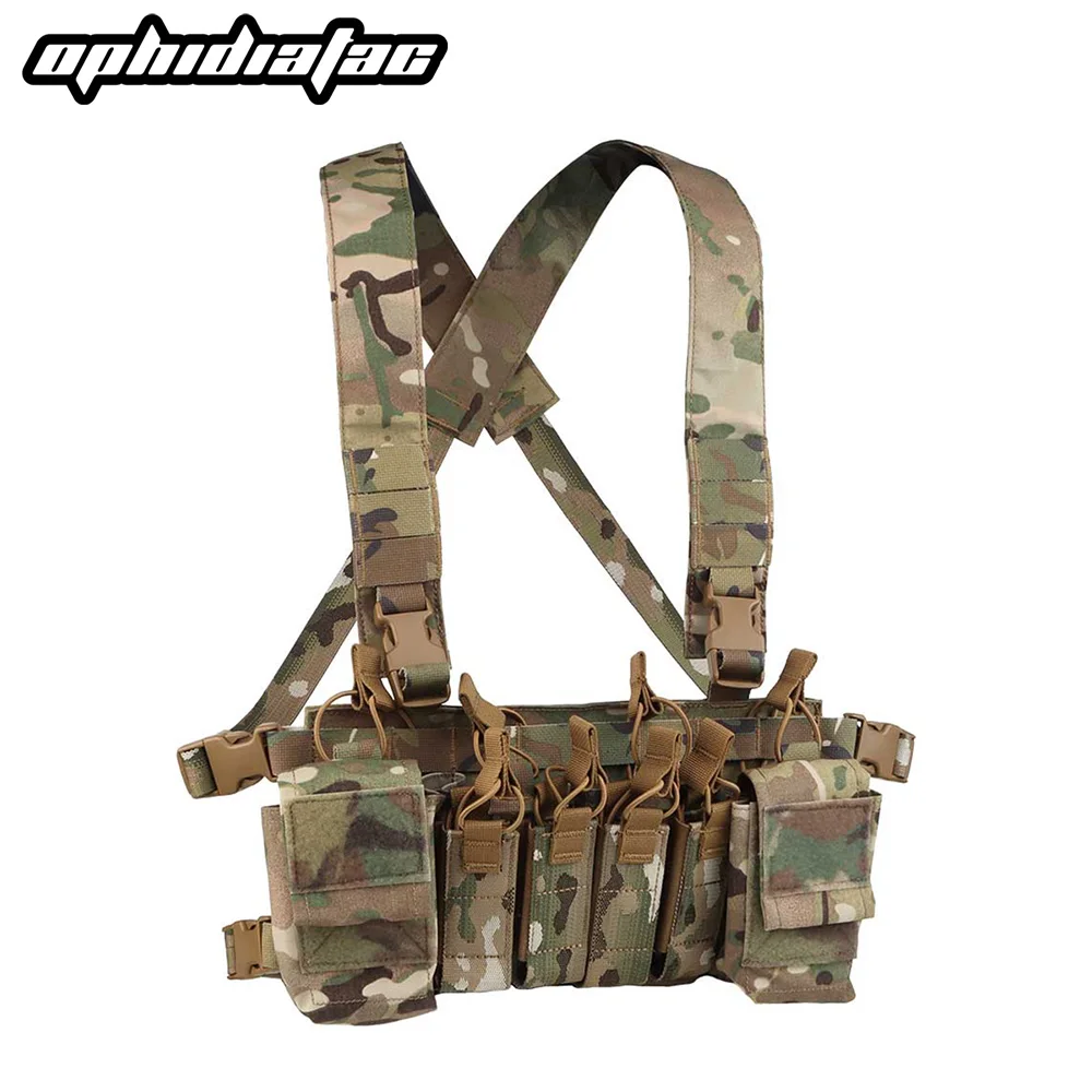 

OPHIDIAN 9MM D3CRX Vest, Lightweight Portable Quadruple Function Pack Expandable Chest Vest Outdoor Protective Gear