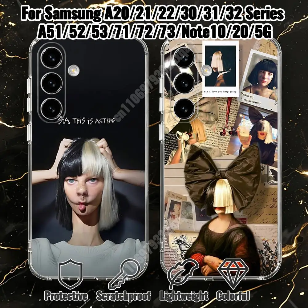 Sia Reasonable Woman This Is Acting Phone Case for Samsung Galaxy A71 70 52 51 31 30 A30S 21S A12 A10 Transparent Cover