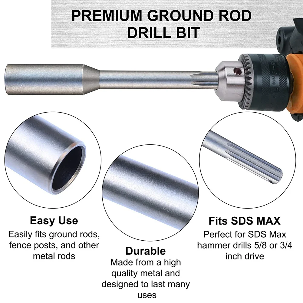 B59AGround Rod Driver for Driving Ground Rods Great for All SDS MAX Hammers and Hammer Drills(3/4 Inch Ground Rod Driver)