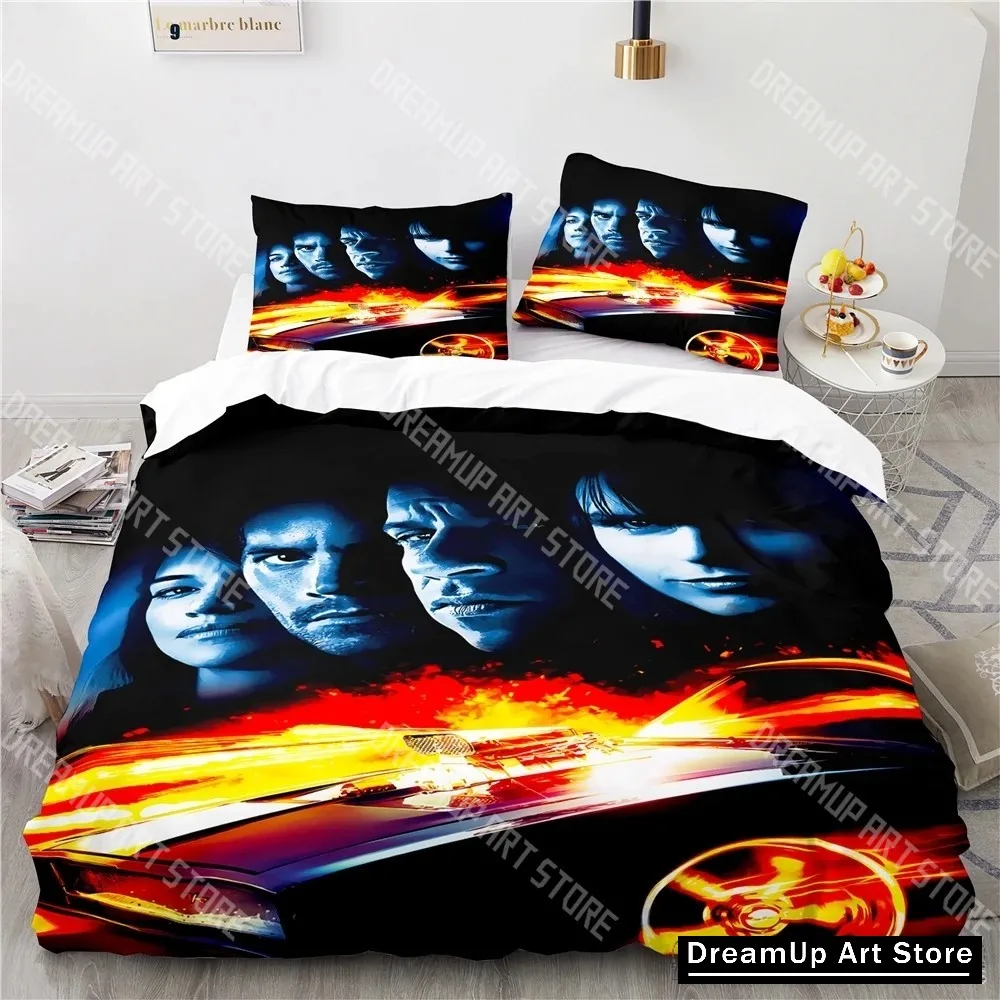 

3D Printed Fast and Furious Love Child Duvet Cover Set HD Comforter Cover Bedclothes for Kids Bedding Sets Bedroom Decor