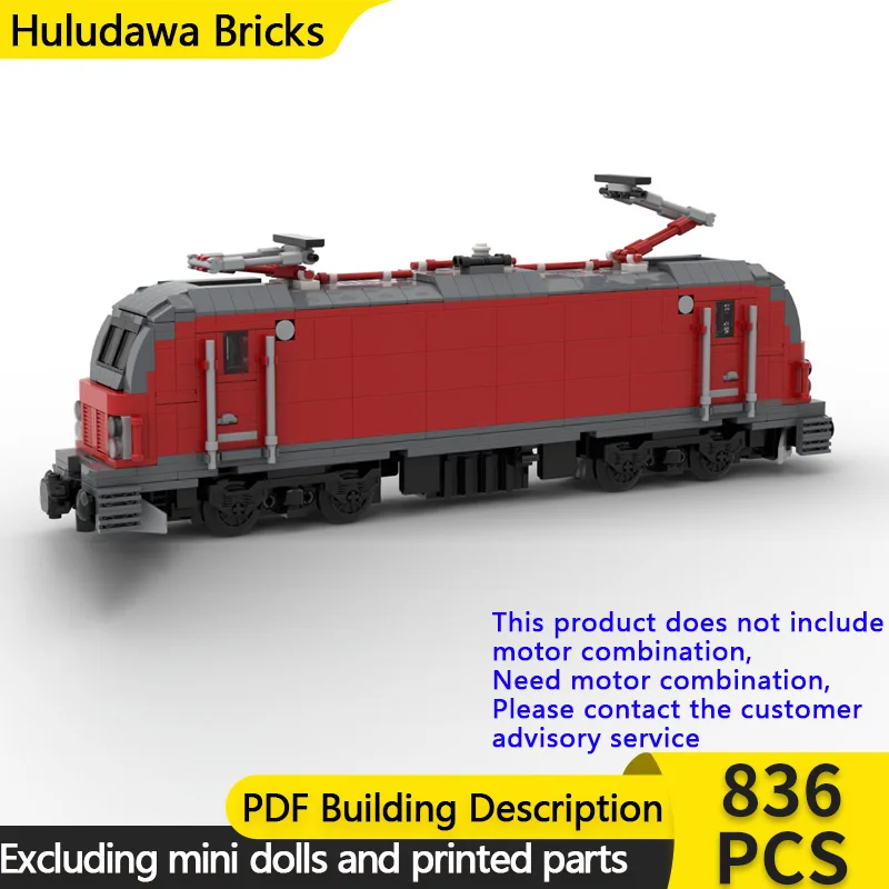

City Car Model MOC Building Bricks Series EB 3200 Electric Locomotive Modular Technology Gift Holiday Assemble Children Toy Suit